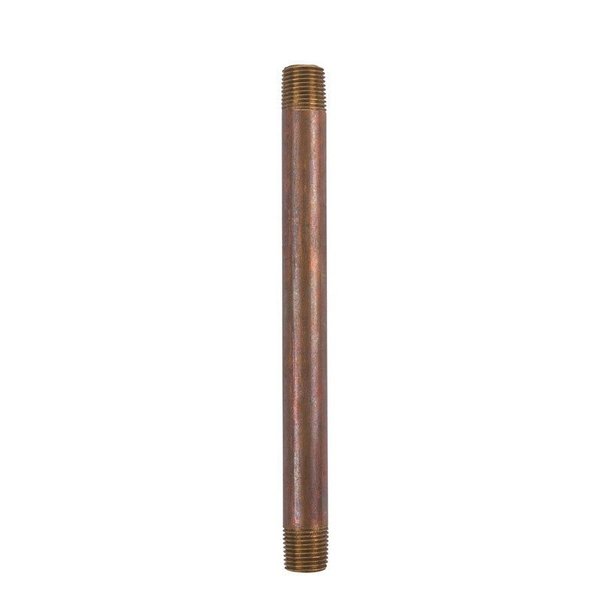 Jmf Company 1/8 in. MPT Brass Nipple 4-1/2 in. L 47010